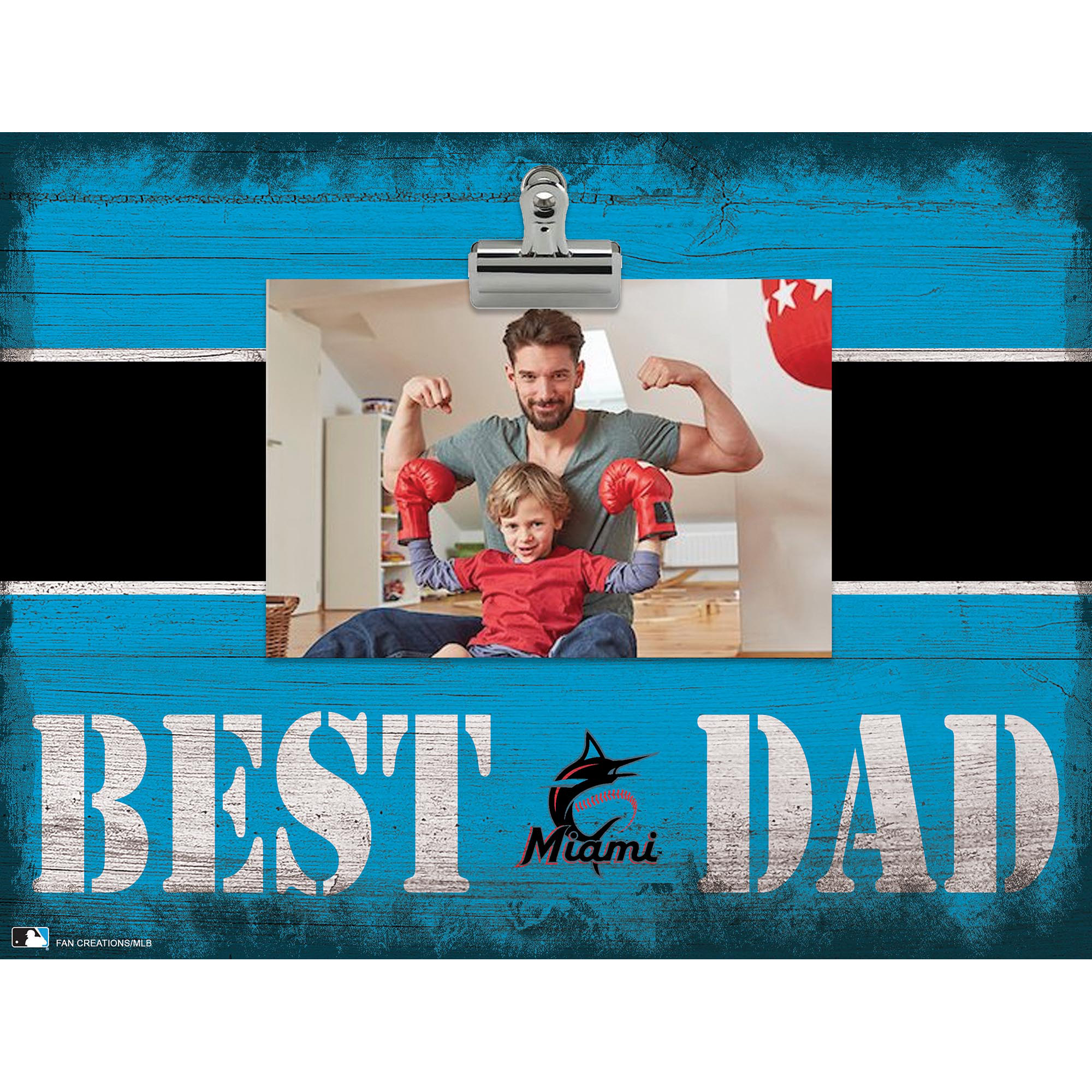 Miami Marlins 10'' x 10'' Best Dad Clip Frame