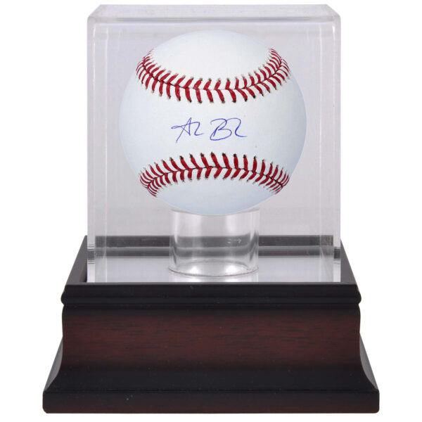 Alec Bohm Philadelphia Phillies Autographed Baseball & Mahogany Baseball Display Case