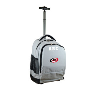 MOJO Gray Carolina Hurricanes 19'' Personalized Premium Wheeled Backpack