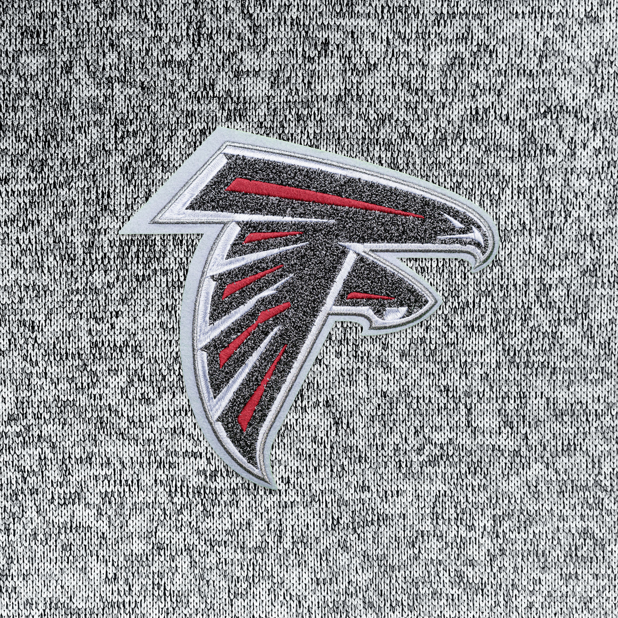 Men's Antigua Heathered Gray Atlanta Falcons Absolute Chenille Pullover Hoodie - Image 5