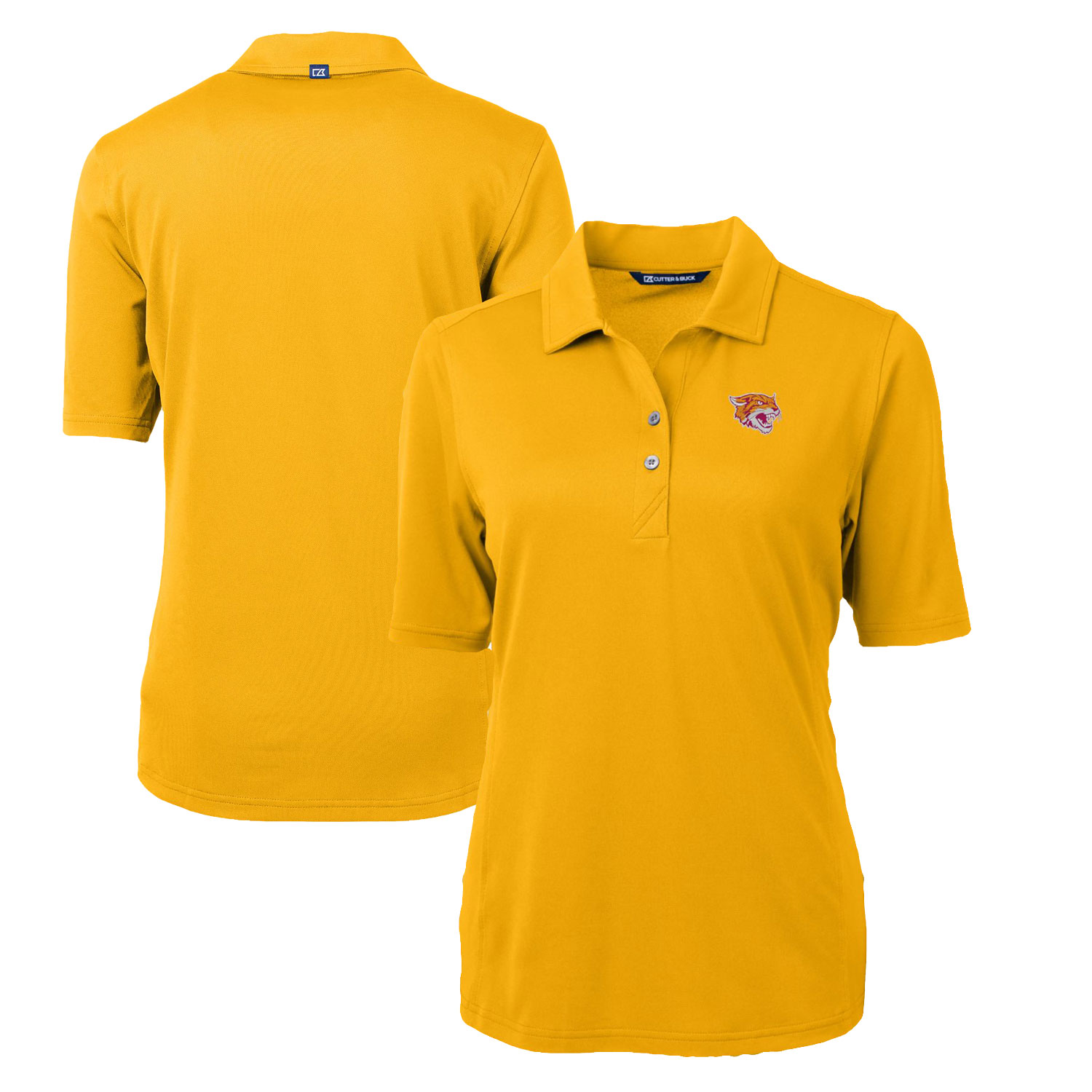 Women's Cutter & Buck Gold Bethune-Cookman Wildcats Virtue Eco Pique Recycled Polo