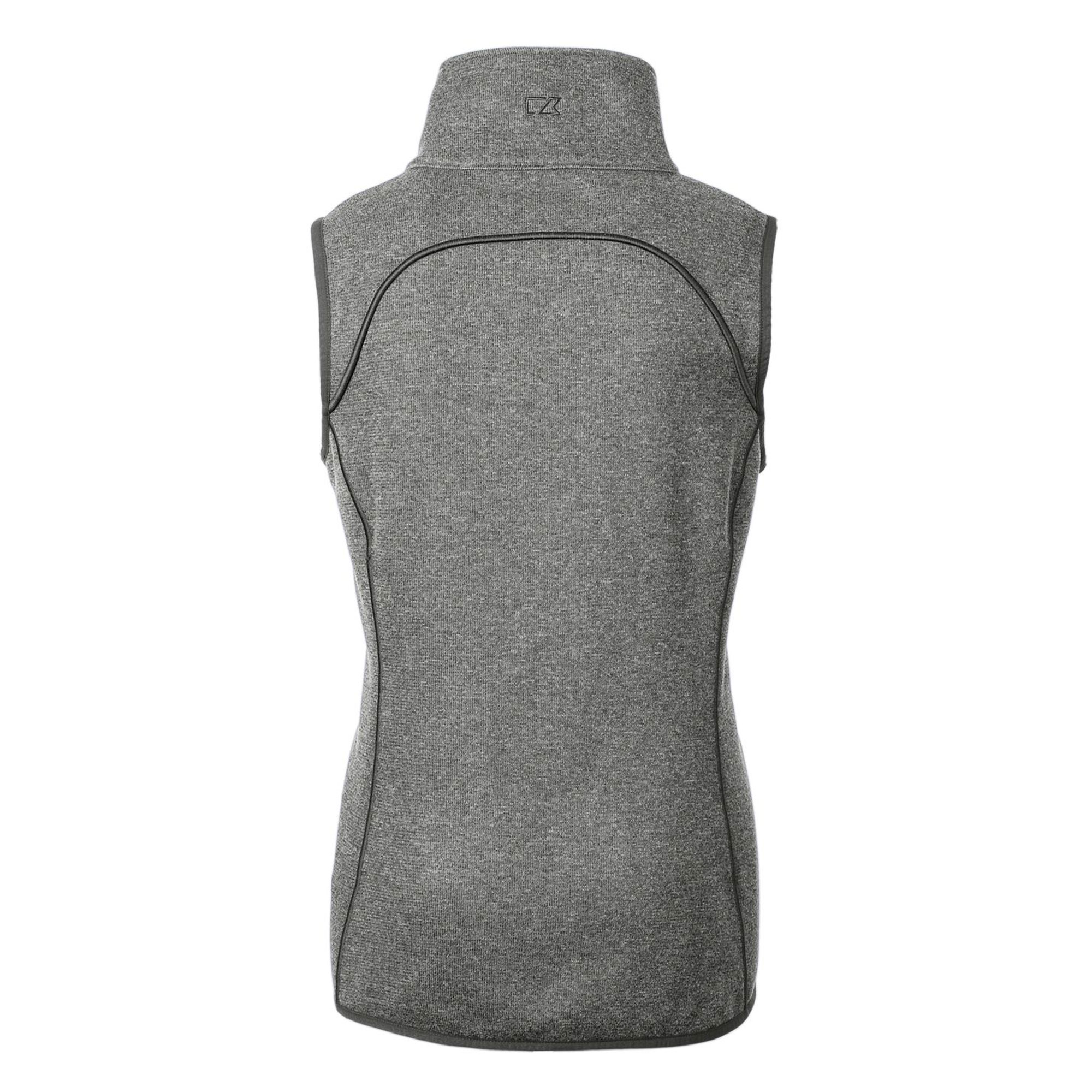 Women's Cutter & Buck Heather Gray Denver Broncos Throwback Logo Mainsail Full-Zip Vest - Image 7
