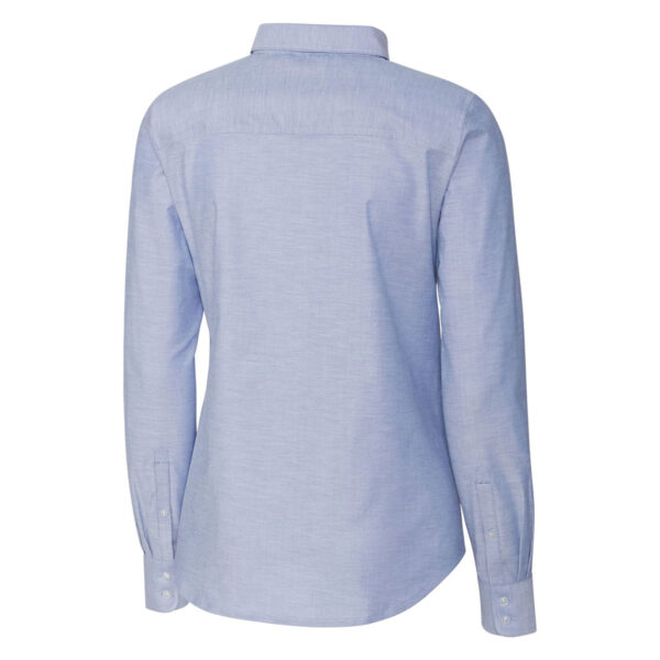 Women's Cutter & Buck Light Blue Houston Oilers Throwback Logo Oxford Stretch Long Sleeve Button-Up Shirt - Image 7