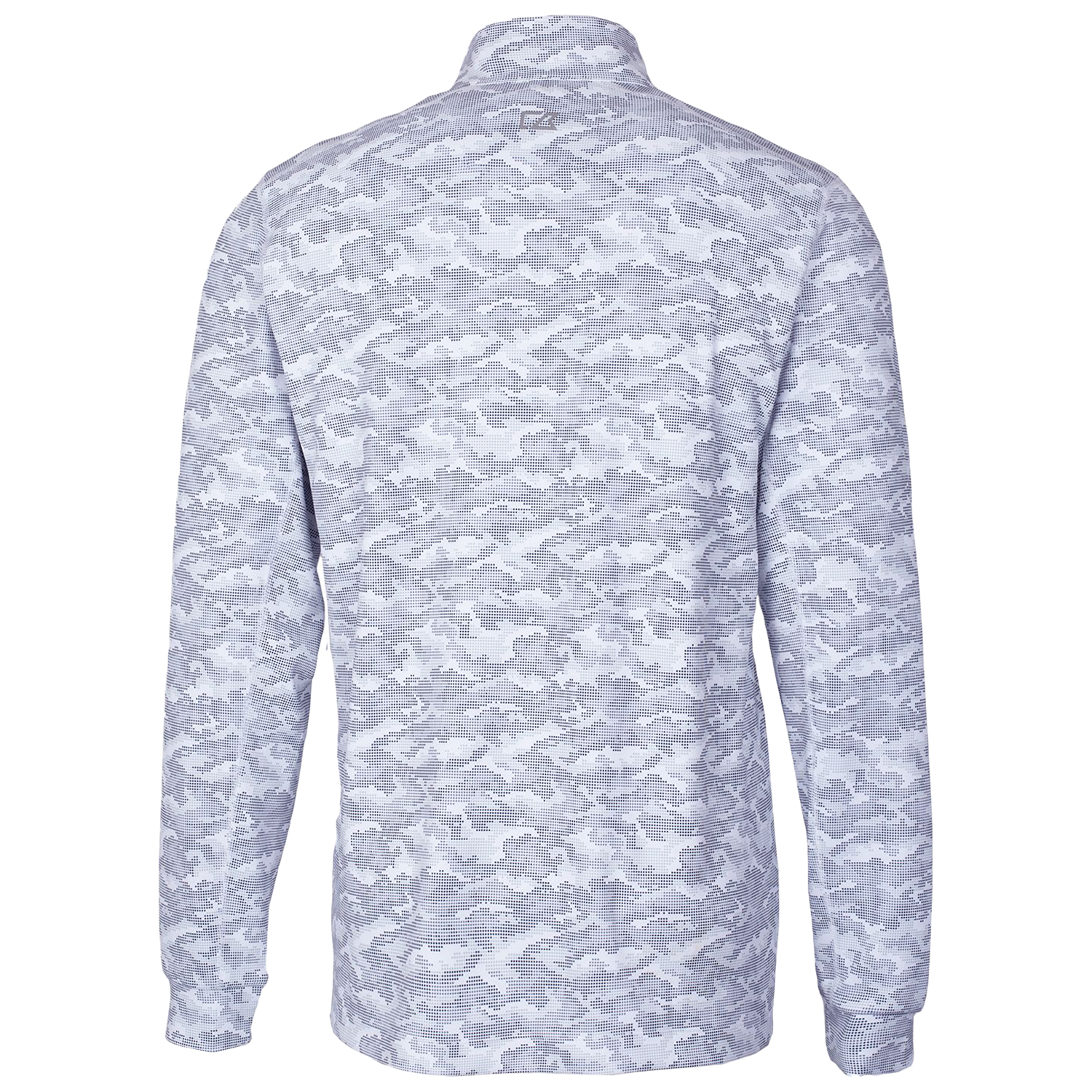 Men's Cutter & Buck Charcoal Marshall Thundering Herd Vault Traverse Camo Print Stretch Quarter-Zip Pullover Top - Image 7