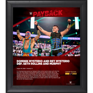 Rey & Dominik Mysterio WWE Framed 15'' x 17'' 2020 Payback Collage - Limited Edition of 250