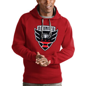 Men's Antigua Red D.C. United Victory Pullover Hoodie