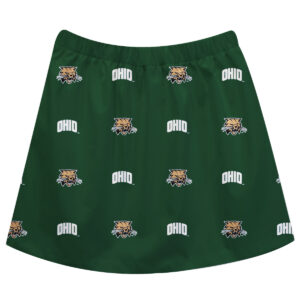 Girls Toddler Green Ohio Bobcats All Over Print Skirt