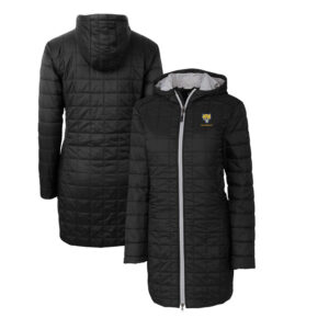 Women's Cutter & Buck Black Fort Valley State Wildcats Rainier Primaloft Eco Hooded Long Coat