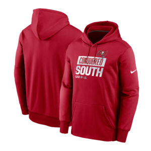Men's Nike Red Tampa Bay Buccaneers 2022 NFC South Division Champions Locker Room Trophy Collection Pullover Hoodie