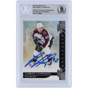 Gabriel Landeskog Colorado Avalanche Autographed 2019-20 Upper Deck Artifacts #40 Beckett Fanatics Witnessed Authenticated Card