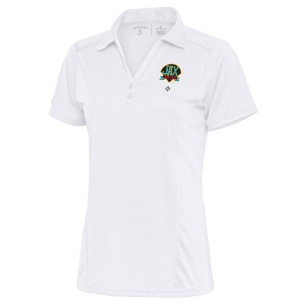 Women's Antigua White Jacksonville Red Caps Tribute Polo