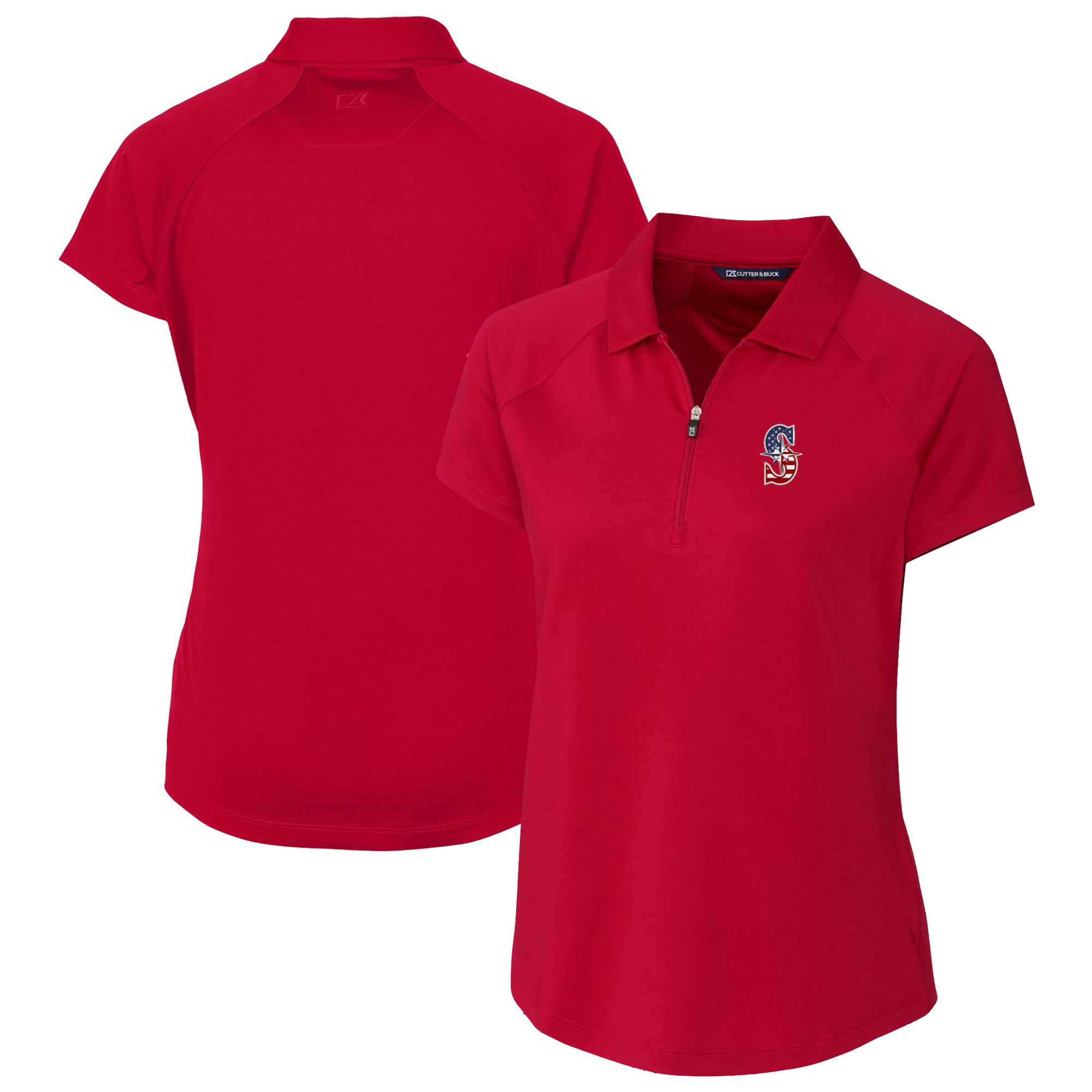 Women's Cutter & Buck Cardinal Seattle Mariners Americana Logo DryTec Forge Stretch Polo - Image 5