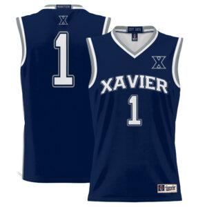 Youth GameDay Greats #1 Navy Xavier Musketeers Lightweight Basketball Jersey