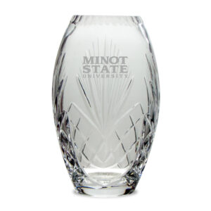 Minot State Beavers 10'' Full Leaded Crystal Vase