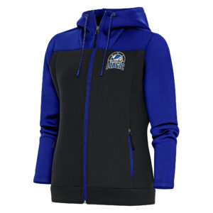 Women's Antigua Blue Lakeland Magic Protect Full-Zip Hoodie