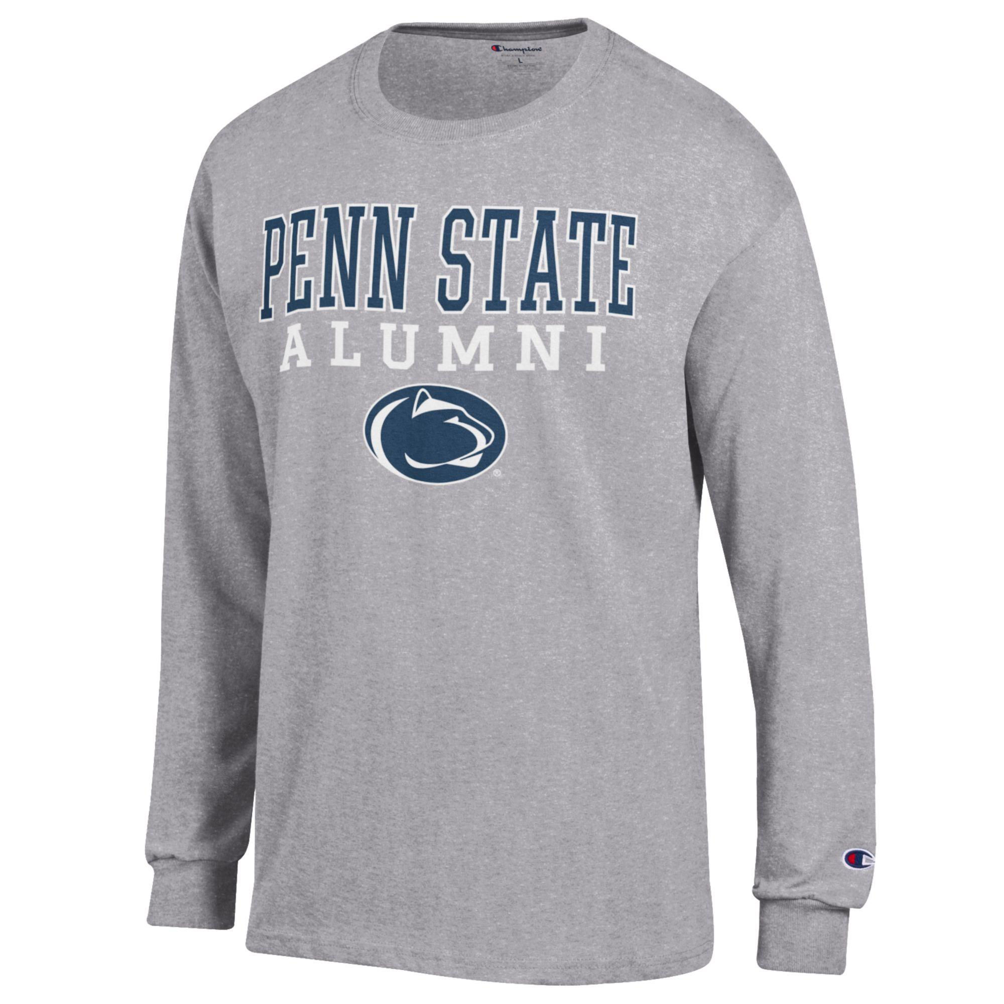 Men's Champion Gray Penn State Nittany Lions Alumni Logo Stack Long Sleeve T-Shirt - Image 3