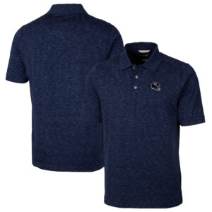 Men's Cutter & Buck  Navy Chicago Bears Helmet Advantage Space Dye Tri-Blend Polo