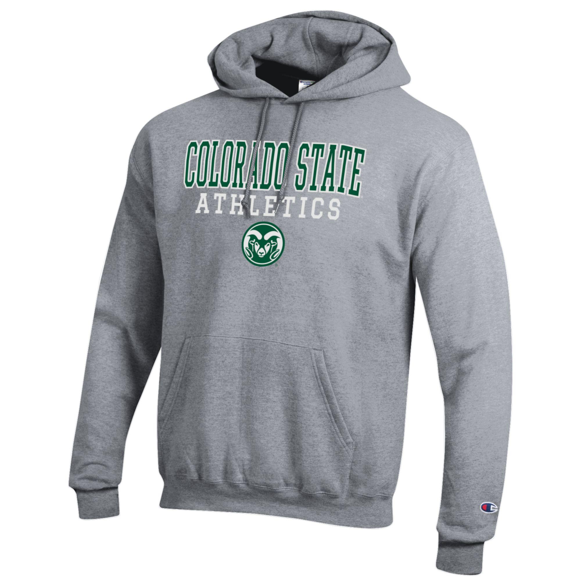 Men's Champion Gray Colorado State Rams Athletics Logo Stack Pullover Hoodie - Image 6
