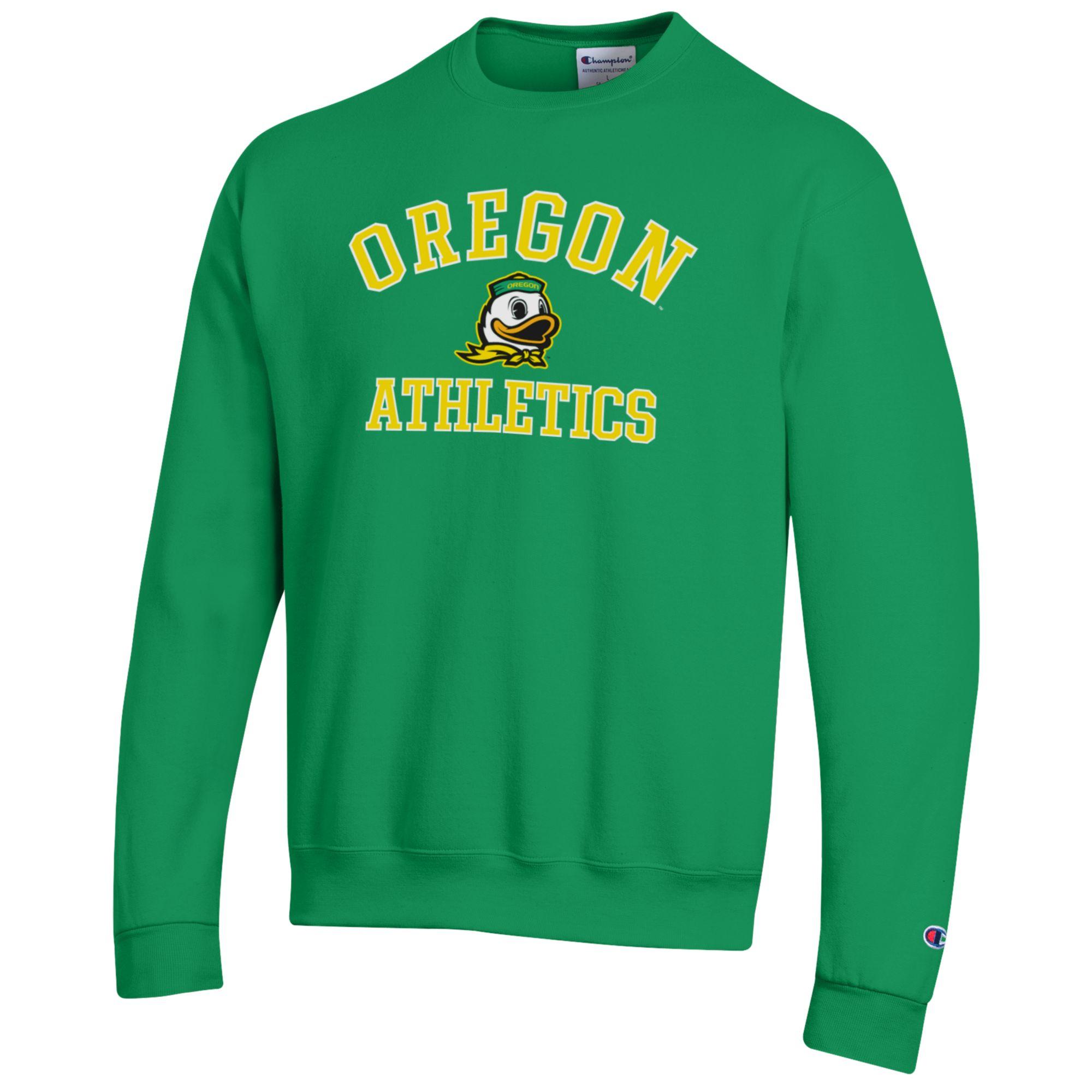 Men's Champion Green Oregon Ducks Athletics Logo Pullover Sweatshirt - Image 6