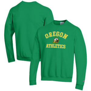 Men's Champion  Green Oregon Ducks Athletics Logo Pullover Sweatshirt