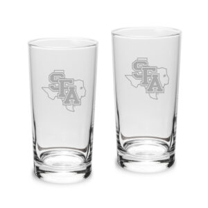 Stephen F Austin Lumberjacks 10oz. Two-Piece Highball Glass Set