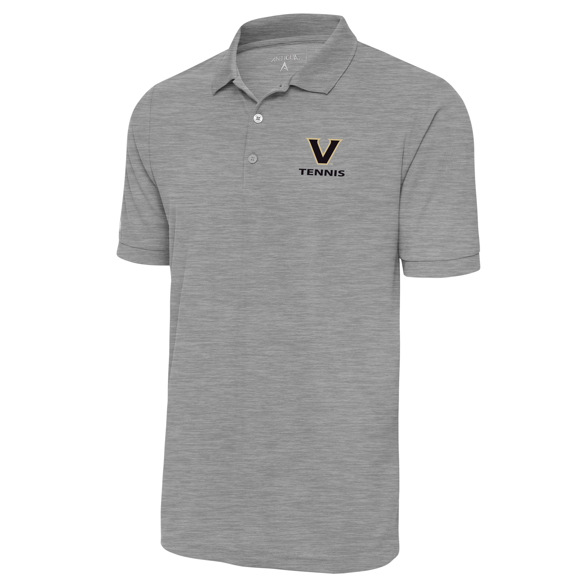 Men's Antigua Heather Gray Vanderbilt Commodores Tennis Legacy Pique Polo