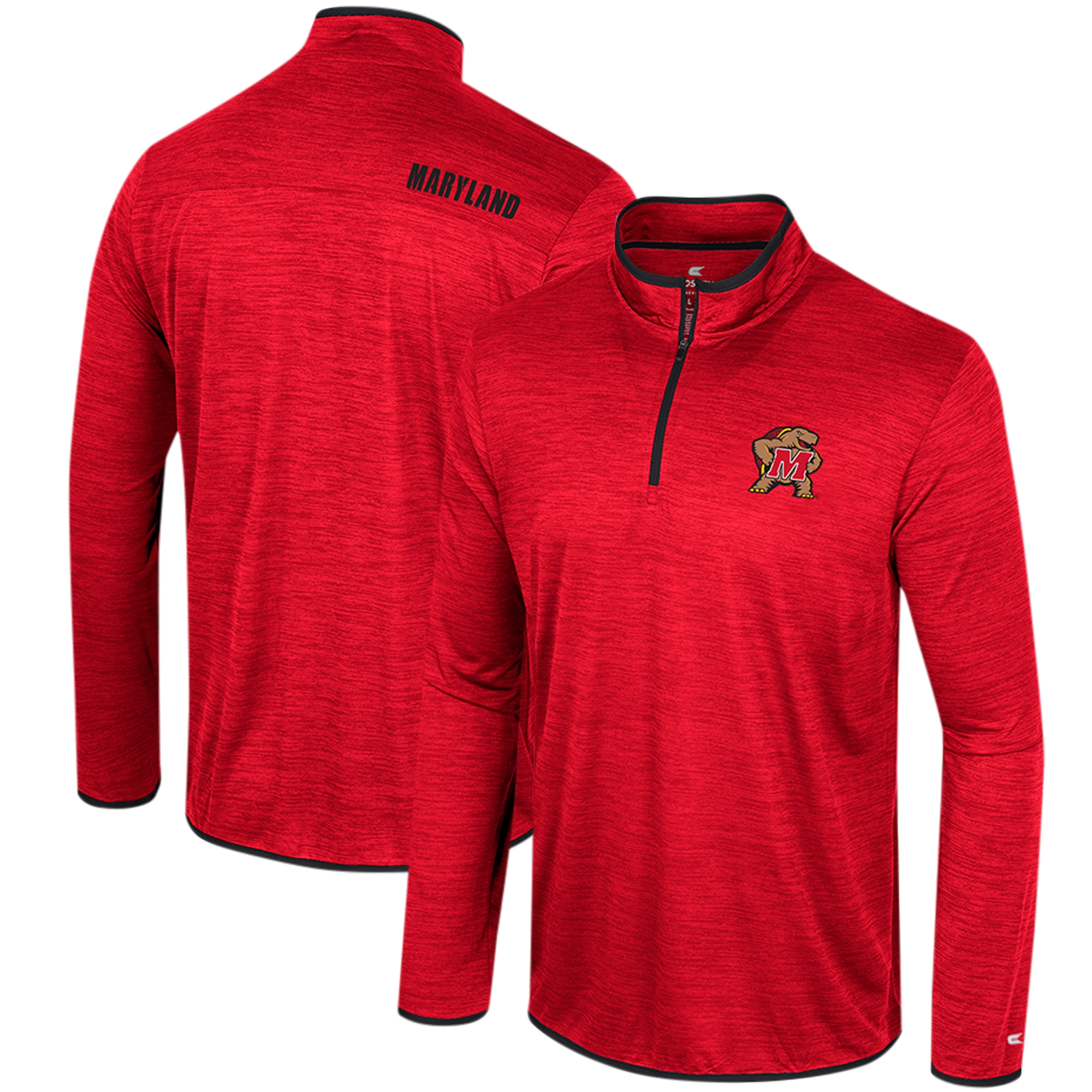 Men's Colosseum Red Maryland Terrapins Wright Quarter-Zip Windshirt - Image 8