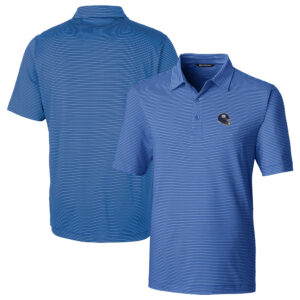 Men's Cutter & Buck  Light Red New York Giants Helmet Forge Pencil Stripe Stretch Polo