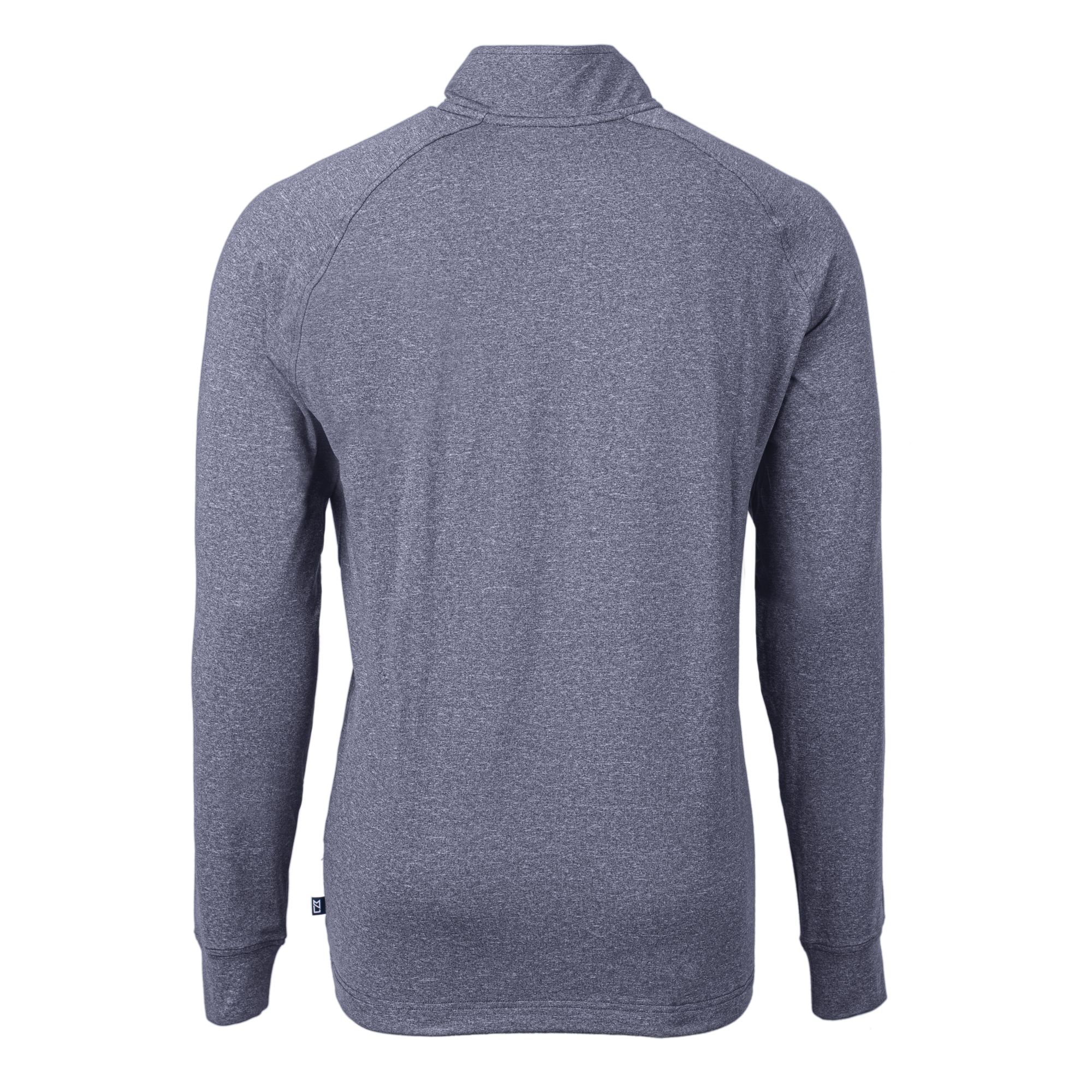 Men's Cutter & Buck Heather Navy Quinnipiac Bobcats Big & Tall Adapt Eco Knit Quarter-Zip Pullover Top - Image 7