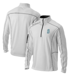 Men's Columbia  White Seattle Mariners Omni-Wick Shotgun Quarter-Zip Pullover Top