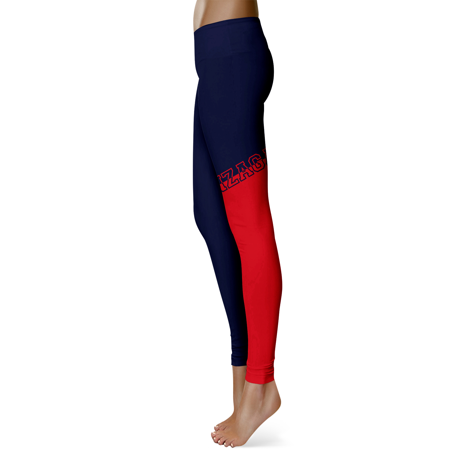 Women's Vive La Fete Navy/Red Gonzaga Bulldogs Color Block Yoga Leggings - Image 3