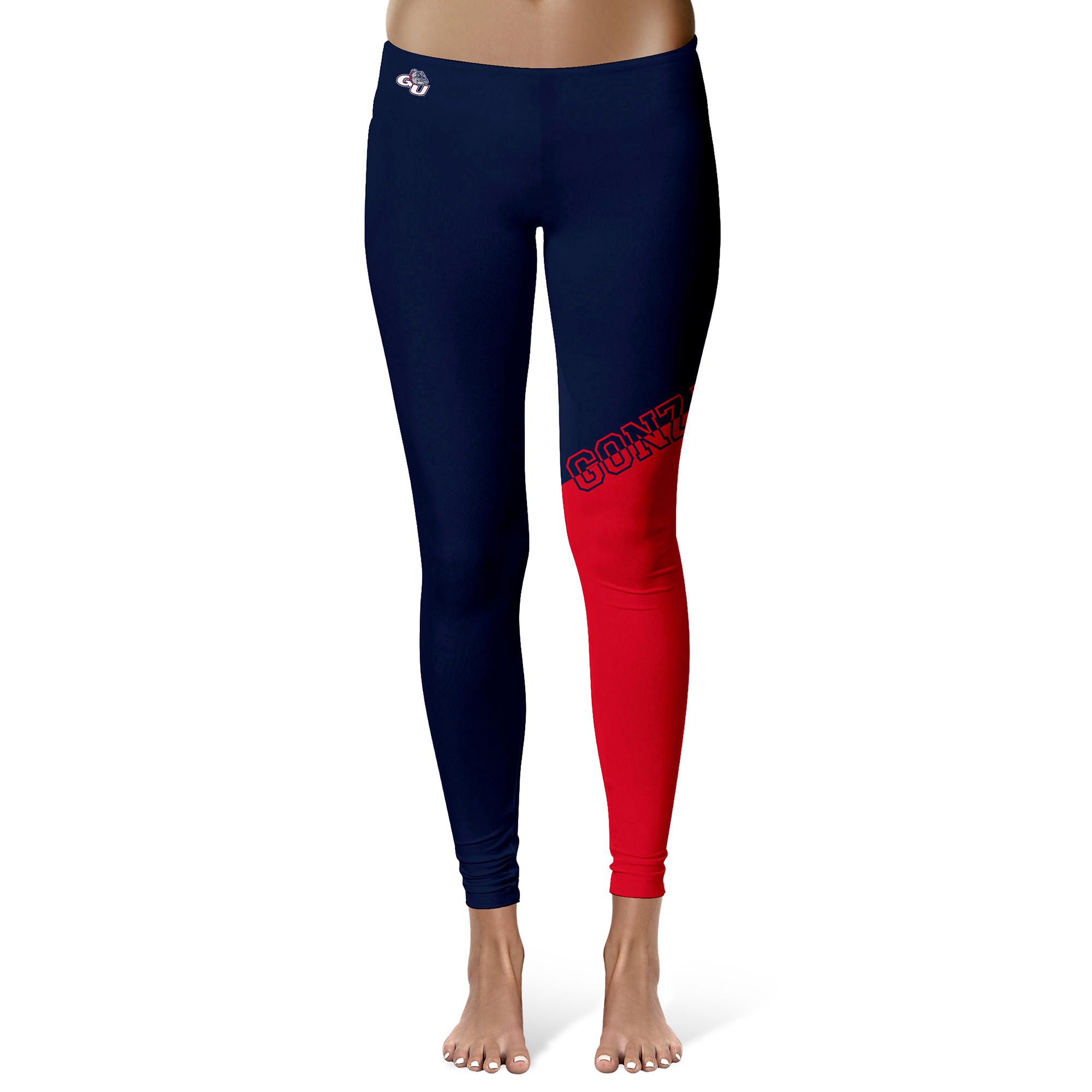 Women's Vive La Fete Navy/Red Gonzaga Bulldogs Color Block Yoga Leggings