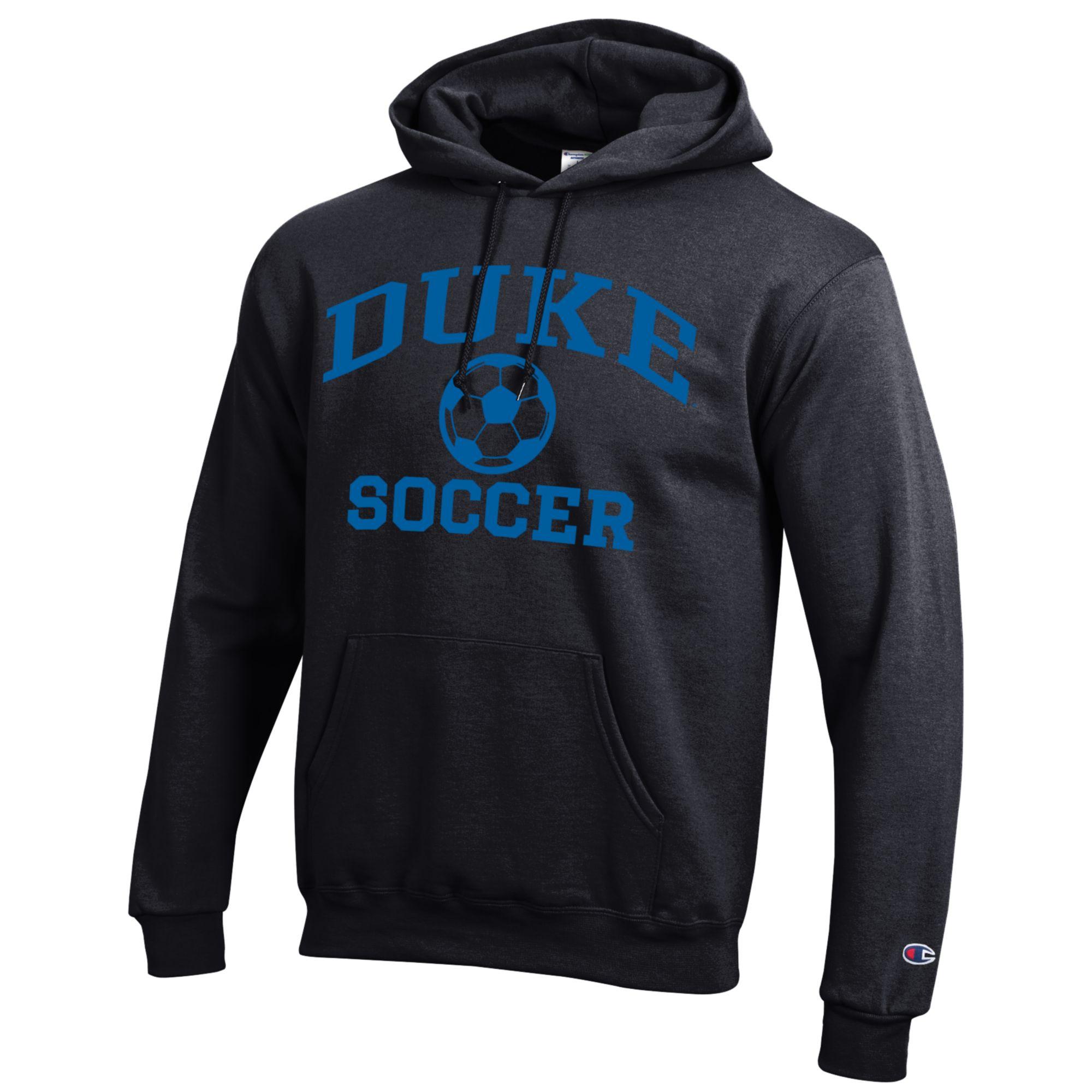 Men's Champion Black Duke Blue Devils Icon Logo Soccer Pullover Hoodie - Image 6