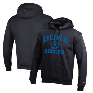 Men's Champion  Black Duke Blue Devils Icon Logo Soccer Pullover Hoodie