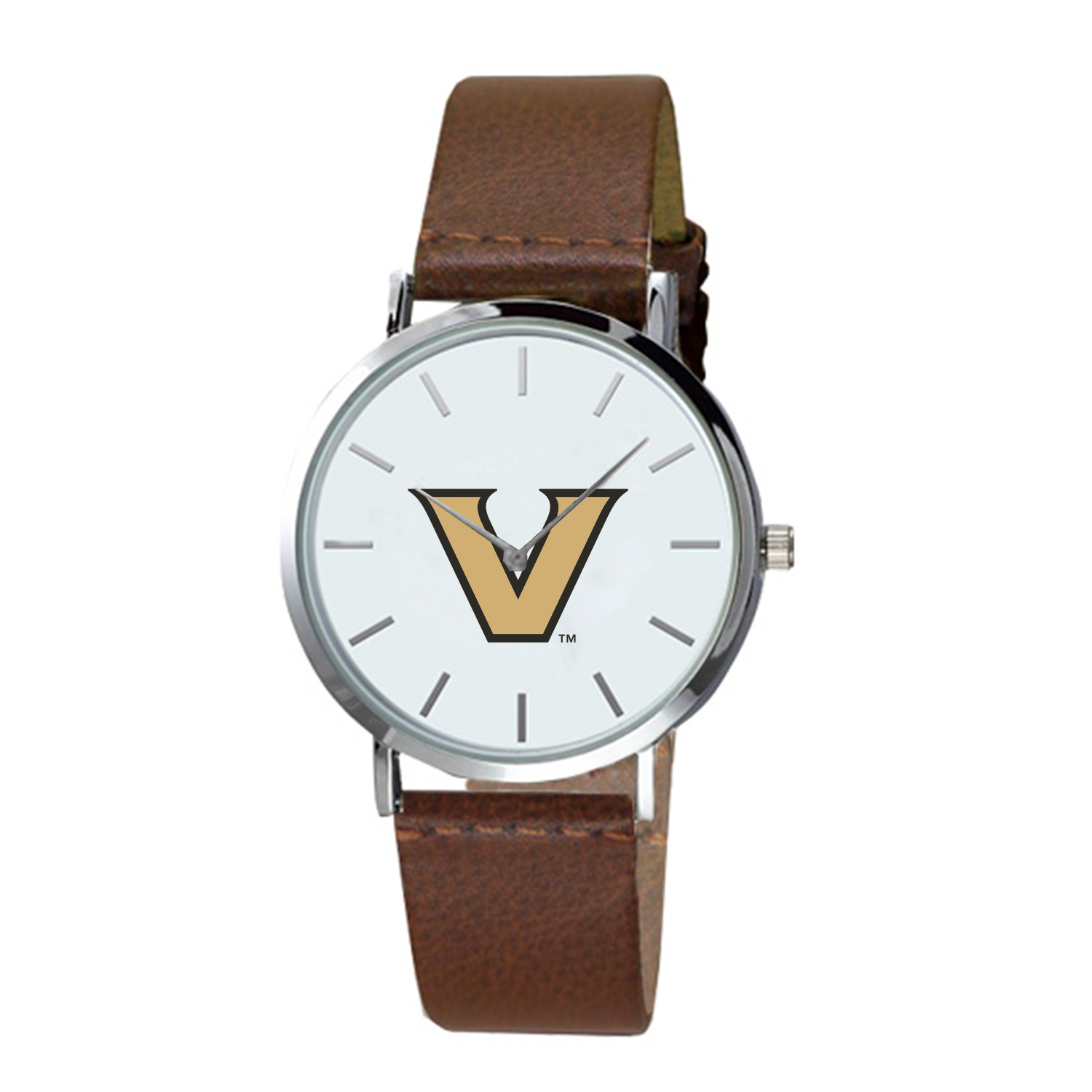 Men's Brown Vanderbilt Commodores Plexus Leather Watch