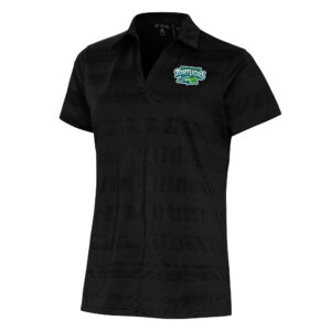 Women's Antigua Black Daytona Tortugas Compass Polo