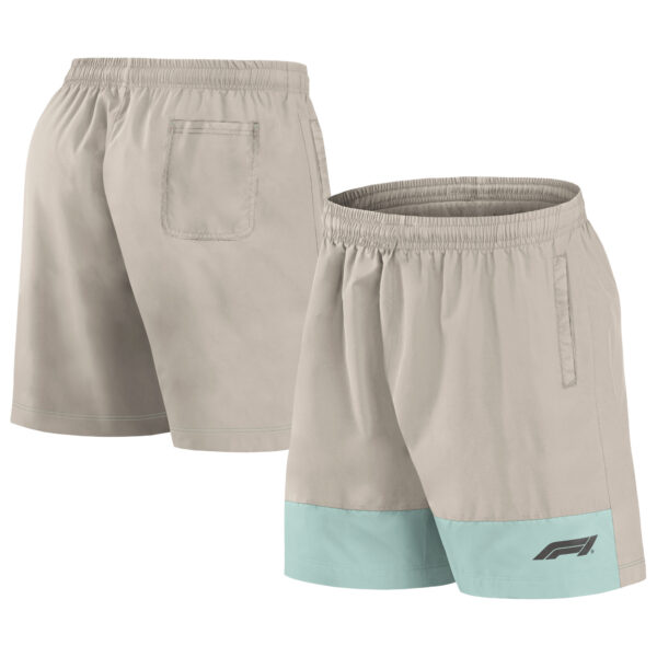 Men's Khaki Formula 1 Liquify Badge Woven Shorts - Image 5