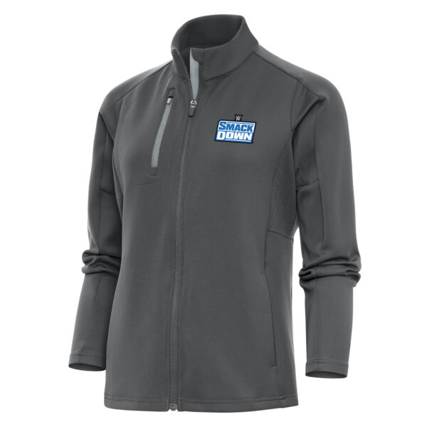 Women's Antigua  Pewter SmackDown Generation Full-Zip Jacket