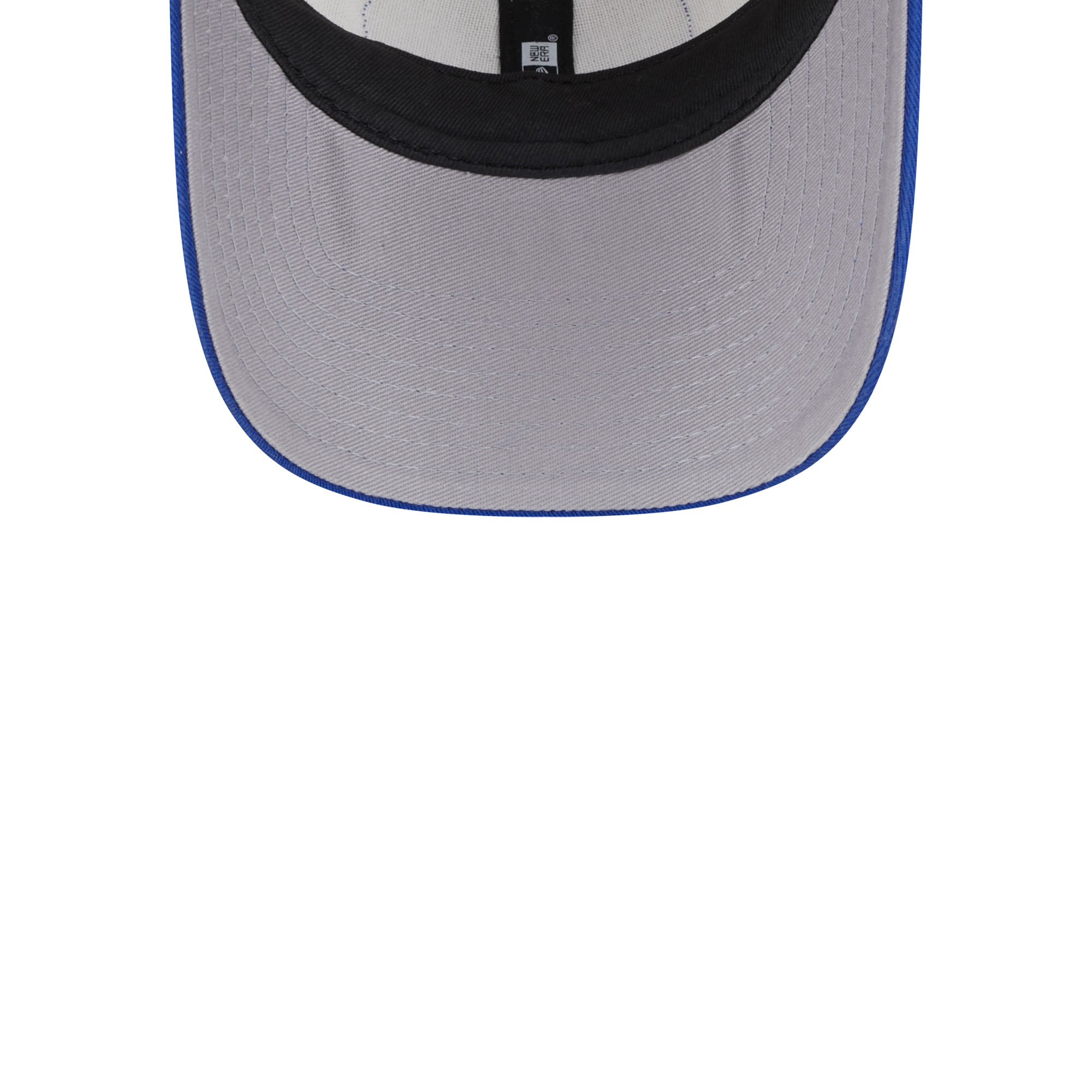 Men's New Era Khaki/Blue New York Knicks Throwback Patch Trucker 9FORTY Adjustable Hat - Image 6