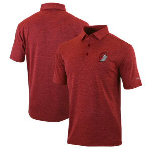 Men's Columbia  Red Portland Trail Blazers Omni-Wick Set II Polo