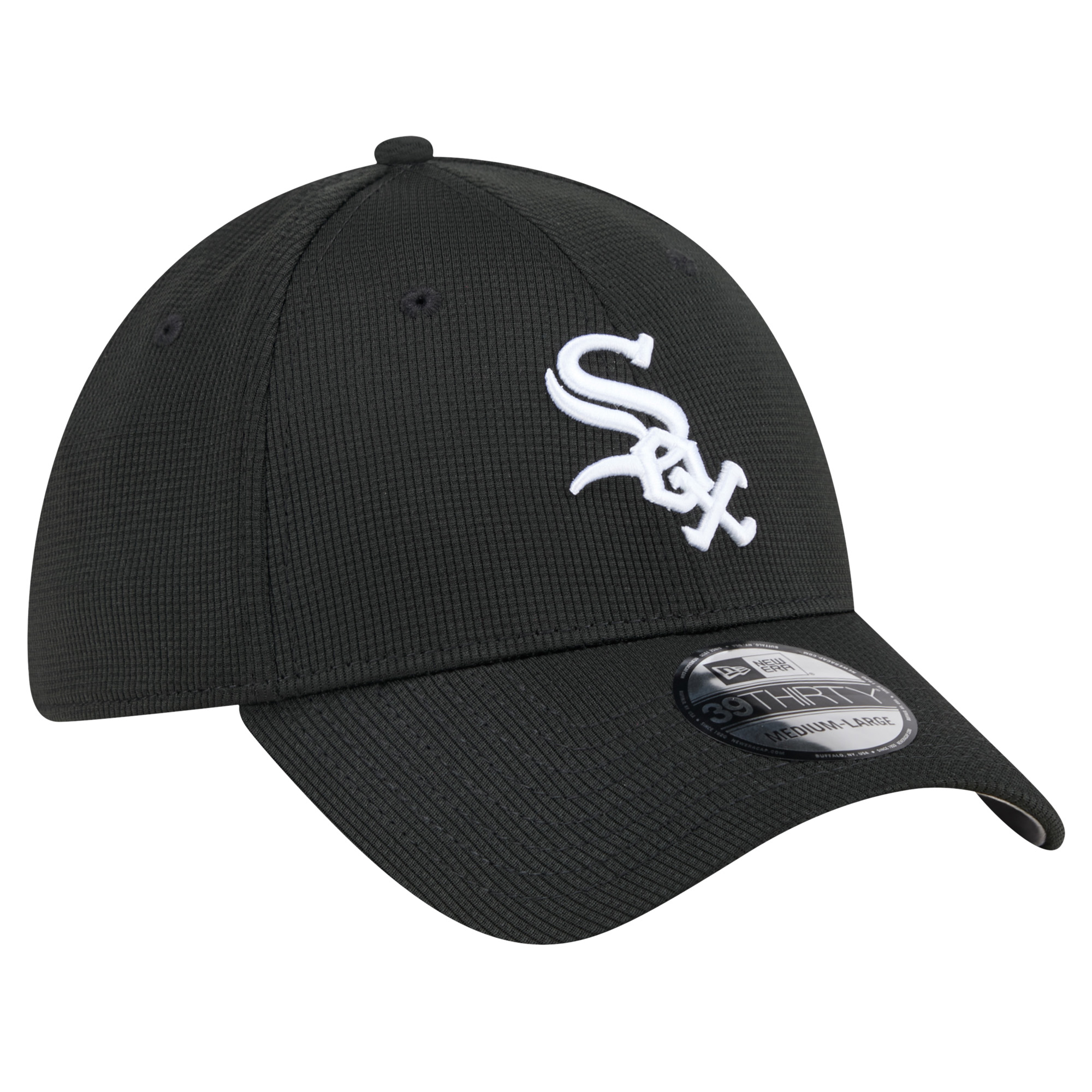 Men's New Era Black Chicago White Sox Active Pivot 39THIRTY Flex Hat - Image 4