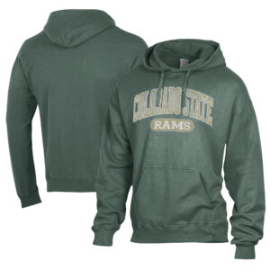 Men's Comfort Wash  Green Colorado State Rams Lightweight Fleece Pullover Hoodie