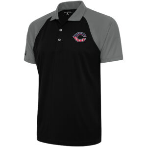 Men's Antigua  Black/Steel Cincinnati Reds Patriotic Nova Polo