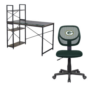 Imperial  Green Bay Packers Team Logo Desk & Office Chair Set