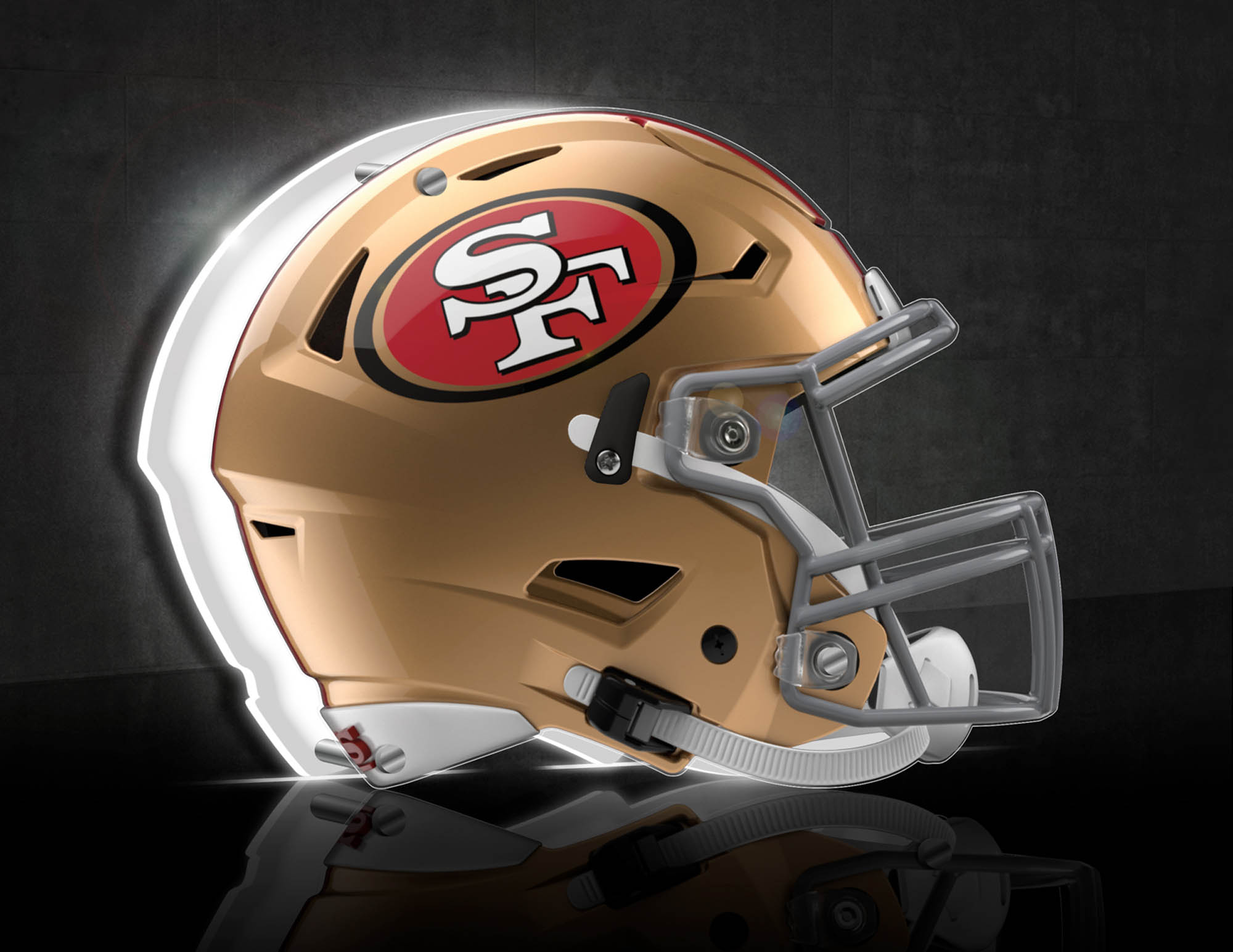 San Francisco 49ers LED Helmet Tabletop Sign