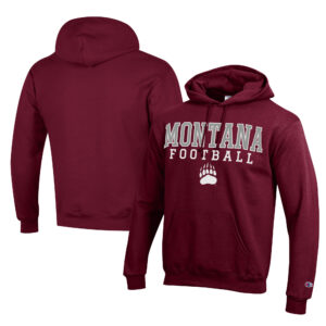 Men's Champion  Maroon Montana Grizzlies Football Eco Powerblend Pullover Hoodie