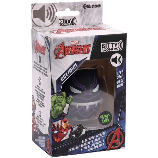 Bitty Boomers Wakanda Forever Black Panther Wireless Bluetooth 2" Mini Speaker - Image 7