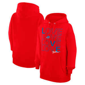 Women's G-III 4Her by Carl Banks  Red Buffalo Bills Love Graphic Pullover Hoodie