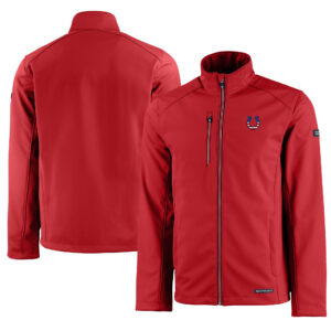 Men's Cutter & Buck Red Indianapolis Colts Americana Logo Evoke Eco Softshell Recycled Full-Zip Jacket