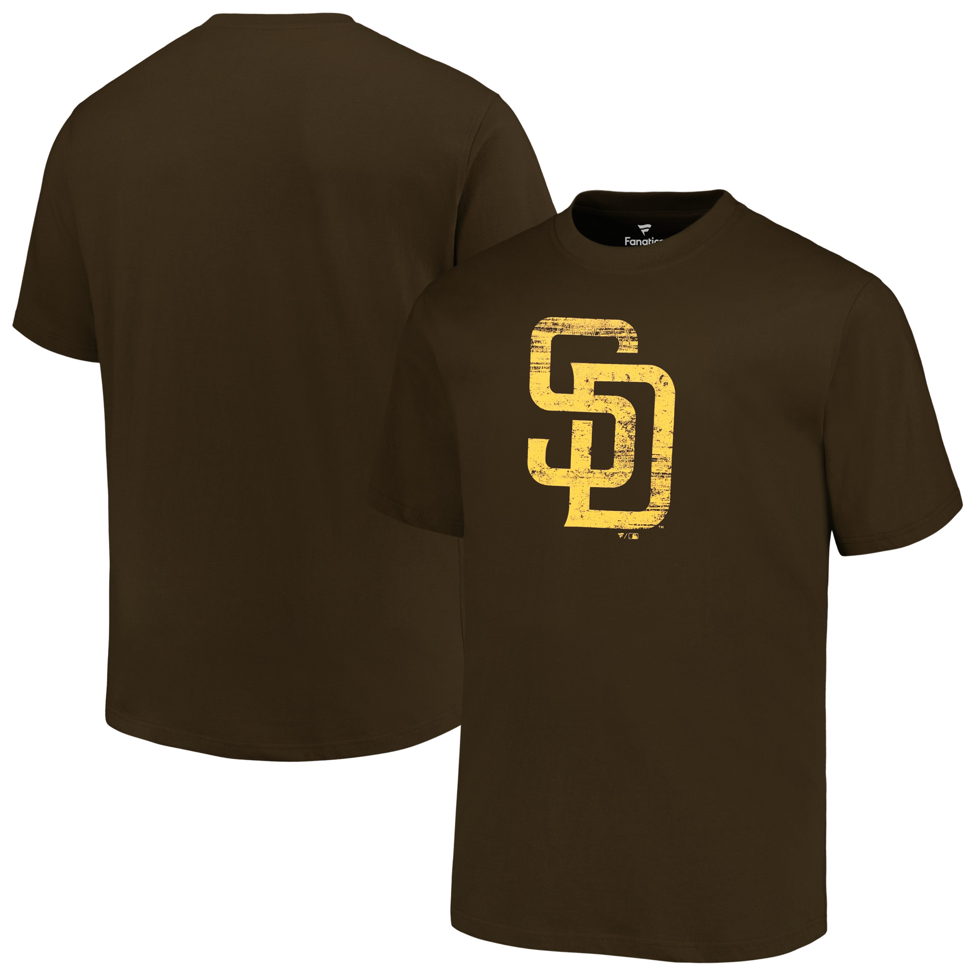 Men's Profile Brown San Diego Padres Big & Tall Primary Logo T-Shirt - Image 5